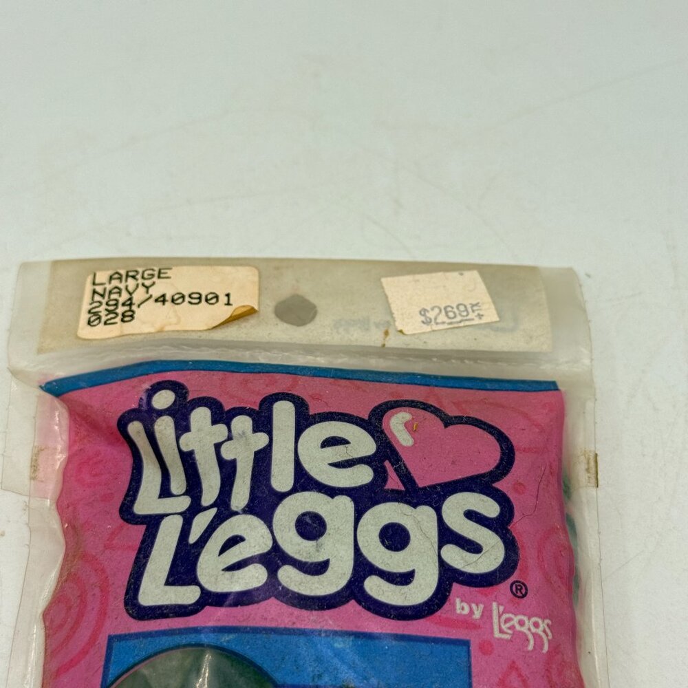 Vintage Little Leggs Opaque Tights by Leggs | Kids Large | Navy | NOS - Picture 2 of 3